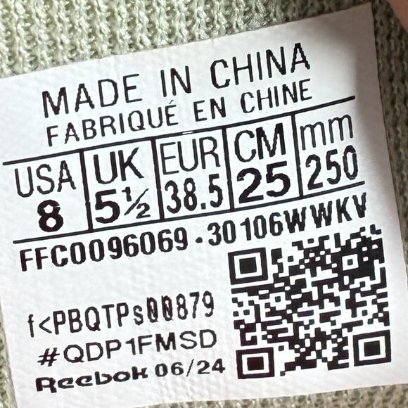 Reebok Zig Dynamica White Light Green Running Shoes FFC0096069 Women’s Size 8 - Picture 10 of 11